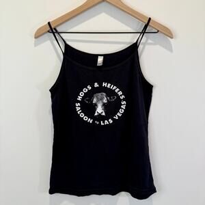 Hogs & Heifers Saloon Las Vegas Tank Top Women's M American Apparel Biker Bar